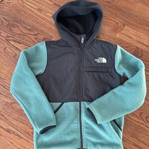 The North Face Kids' Slate Moss Green and Black Fleece Hoodie